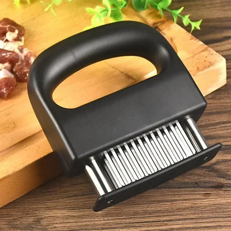 1PC Retractable Stainless Steel Meat Needle Softener Tenderizer 48 Blades Kitchen Cooking Steak Hammer Pounder Tools Meat Beater