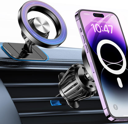 Vacum Magnetic Car Phone Mount- 360° Rotating Phone Holder